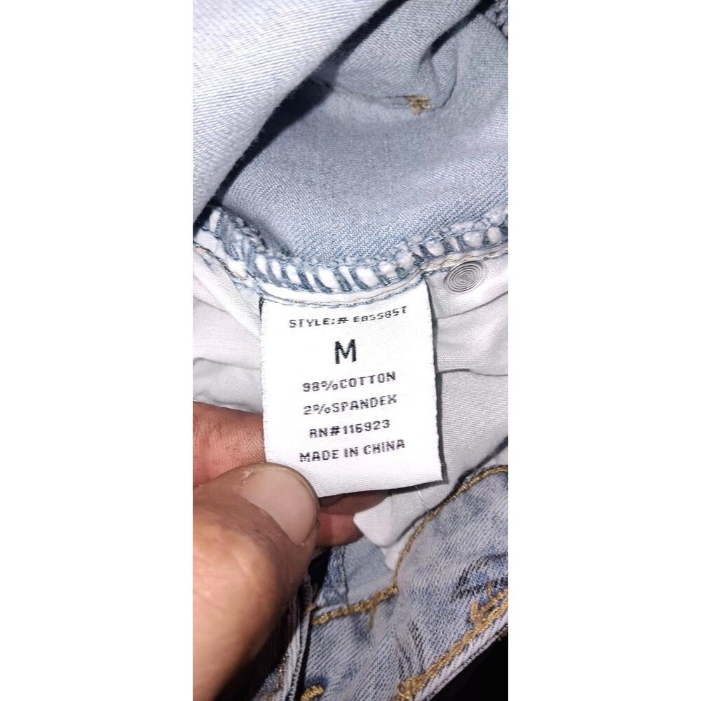 Easel Anthropologie Wide Leg Graffiti Pants Womens M Light Wash Blue Y2K Retro - Picture 11 of 13